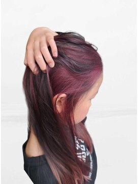 リンヘアー(Rin. hair) バングイヤリングカラーベリーピンク
