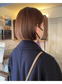 ボブ 暖色カラー