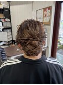 大人可愛いお呼ばれ編込みアップスタイル