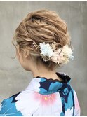梅田浴衣レンタル　ヘアセット 花火大会
