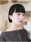 切りっぱなしボブ