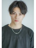 爽やか韓国センターパートニュアンスパーマウルフアッシュカラー