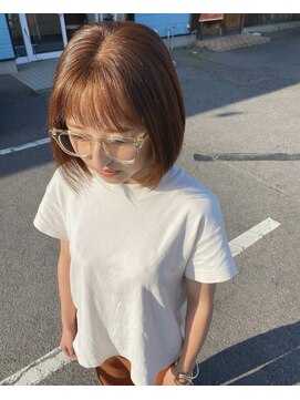 ヘアサロン ミリエ(HAIR SALON milie) ボブ オレンジブラウン
