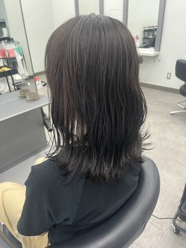 ガルボヘアー 桟橋店(garbo hair) 透明感カラー　暗めカラー　ゆる巻き　大人女子