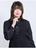 韓国風レイヤーカット顔まわりウルフレイヤーモードスタイル大島