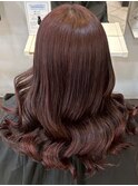 髪質改善/ブリーチなし/チェリーレッド/ワインレッド/淵野辺