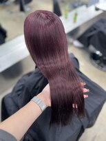 ペレ 栄 アネックス(PELE栄ANNEX)&nbsp;韓国 くびれロング レイヤー ワンホンヘア 小顔前髪