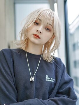 ギークス(GEEKS) 【GEEKS渋谷】ホワイトブリーチ/渋谷ウルフ/パールホワイト/小顔