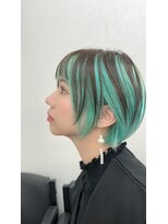 パーティー PAR-TY 本店 丸みを意識したショートカット+アンブレラカラー