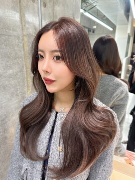 ロンドメリア 天神大名店(Lond Melia) イメチェンヘアスタイル小顔に見せるヘアココアベージュ