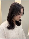 透明感ブルーブラック×ミディアム