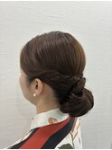 お着物にもおすすめツイストシニヨンアレンジ