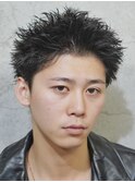 黒髪スパイキーショートアクティブショート