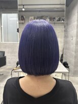 ルイス(L'wis)&nbsp;色落ちまで最高に綺麗なブルーラベンダーボブ♪朝長
