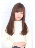 潤うつやつやセミロングストレート