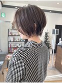 《30代40代》白髪ぼかしハイライト×前下がりボブ【イケダ】