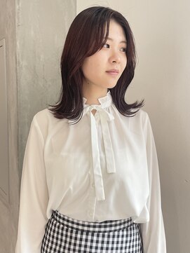 ヨーク(YOKE) 【 YOKE 】ボルドーくびれヘア顔まわり小顔韓国