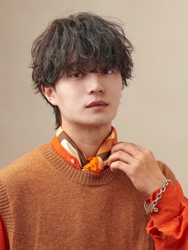 オーシャントーキョー 原宿(OCEAN TOKYO) ドライ波巻きマッシュウルフ/ツーブロック/黒髪/パーマ