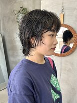 テトヘアー(teto hair)&nbsp;ウルフ　ショートウルフ　ウルフパーマ　アッシュブラック