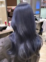 ユーフォリア 銀座本店(Euphoria) ブルーアッシュカラー　ゆるふわウェーブ　韓国ヘア　透明感