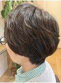 大人マッシュショート丸みショート黒髪ショートベリーショート