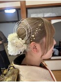 成人式ヘアセットタイトシニヨン
