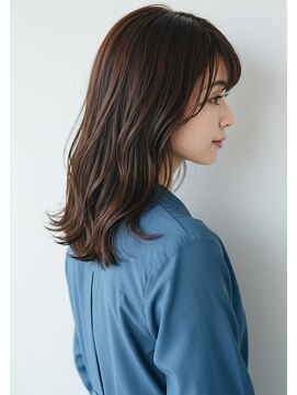 アントワープトーキョー(antwerp TOKYO) 30代40代50代ゆる巻きフェイスレイヤー髪質改善ブラウンカラー