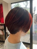 美容室 ベルナ(Beluna)&nbsp;ハイライト　白髪ぼかし　赤