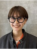 丸みマッシュショートカットおさまり原宿