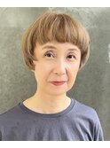 ハイトーンベージュカラー　× マッシュレイヤー
