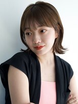 大人かわいい外はねbob*前髪ありボブヘア*前髪カット*白髪染めOK