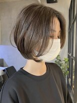 エリマ 横浜西口(elima)&nbsp;横浜西口イルミナカラーハンサムショートボブベージュ30代40代