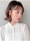 斜めバングサイドバングレイヤーカット美髪薄めバングモテ髪