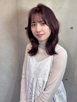 ブルーメ(Blume...)&nbsp;ワインレッドカラー/モテミディアムヘア/愛されカラー