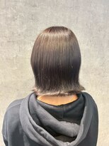 ヘアー ワークス ボナ 前橋店(HAIR WORKS bona.)&nbsp;光に透けるような外国人風グレージュ◎一気に垢抜けボブ