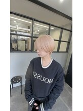 アレンヘアー 函館店(ALLEN hair)&nbsp;ハイトーンショート/ミルクティーベージュ