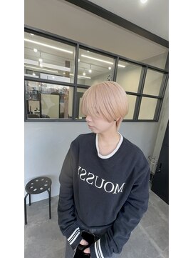 アレンヘアー 函館店(ALLEN hair) ハイトーンショート/ミルクティーベージュ