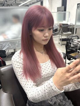 キートス(Kiitos) ★20代30代40代艶髪ストレートチェリーピンク韓国レイヤー