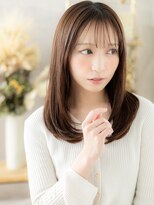 カバーヘア ブリス 北浦和(COVER HAIR bliss)&nbsp;透けバングダークブラウンミディアムレイヤーh4北浦和20代30代