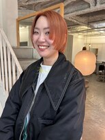 カシェ ナカザキ(CACHE NAKAZAKI) コーラルオレンジ/ケアブリーチ/ショートボブ