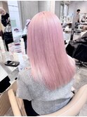 ミルクティーピンクベージュピンクブラウン暗髪40代ハイトーン