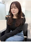 大人可愛い韓国風ロングレイヤー