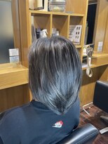美容室オルセー コントラストグレーハイライト