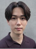 メンズツーブロックセンターパート