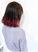 大人のバレイヤージュミディスタイル♪
