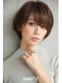 【富雄nao*c tres】大人かわいい小顔☆ナチュラルショートボブ