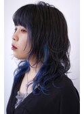 ウルフカット×インナーブルー