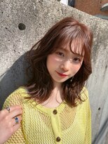 フラッグ ヘアー 天神西通り店(Flag HAIR) くびれミディアム☆韓国レイヤー☆インナーカラーイルミナカラー