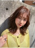 くびれミディアム☆韓国レイヤー☆インナーカラーイルミナカラー