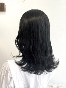 ネオリーブアオバ 高田馬場店(Neolive aoba) アディクシーカラーブルーブラックの韓国ヘア